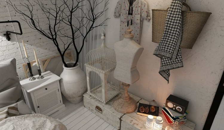 Ženský dekor je dosiahnutý širokou škálou doplnkov byt ženský nábytok váza rustikálna nočná skrinka parketové oblečenie