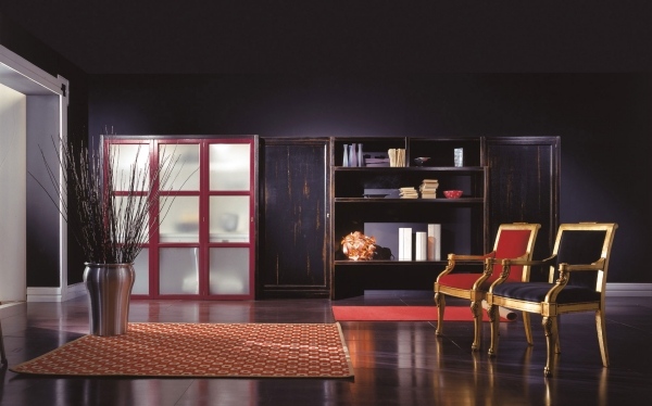 červeno modrá stolička Design-Zontamobili