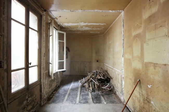 Renovácia bytu garsónka v Paríži Obrázky Fotky rekonštrukcie bytu vopred