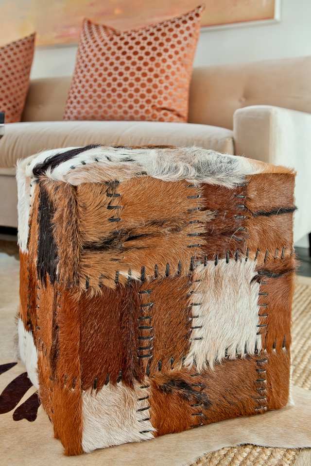 Hovädzia koža moderný nápad na dizajn obývačky moderné nápady na dizajn kobercov usporiadanie obývačky