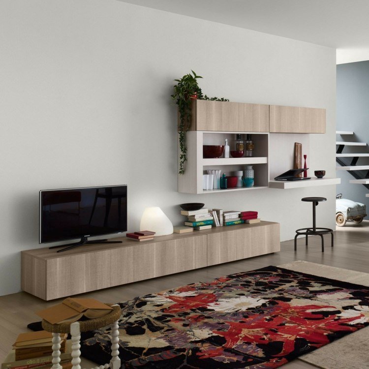 Kompaktný dizajn stola a nízka doska Nástenná jednotka so stolom multifunkčný-nápad-koberec-abstraktný