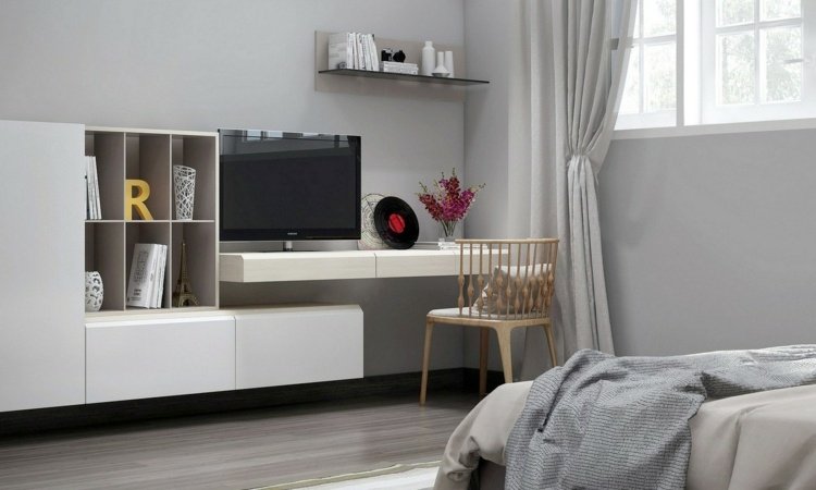 Postavte si nástennú jednotku sami a vytvorte si minimalistický stôl do spálne