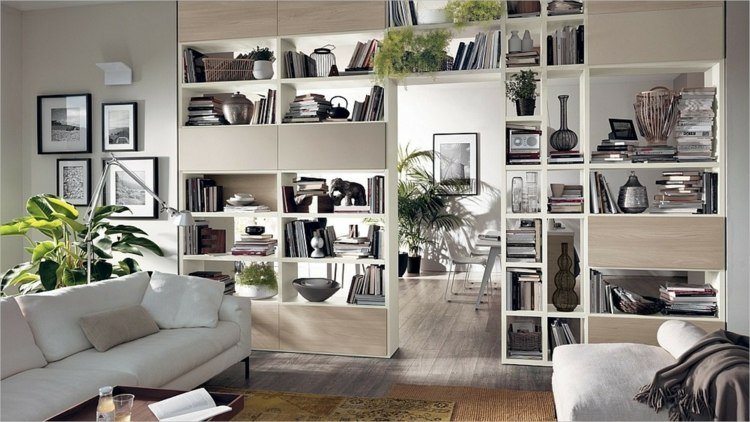 vytvorte si vlastnú priečku do obývačky moderný dizajn nápad do obývačky jedáleň