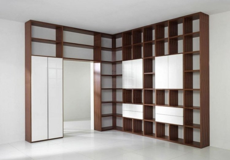 postavte si vlastnú nástennú jednotku rohové dizajnové regály šatník