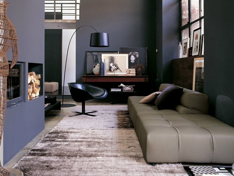 Zariadenie obývačky-kožená sedacia súprava-modulárna-BB-Italia