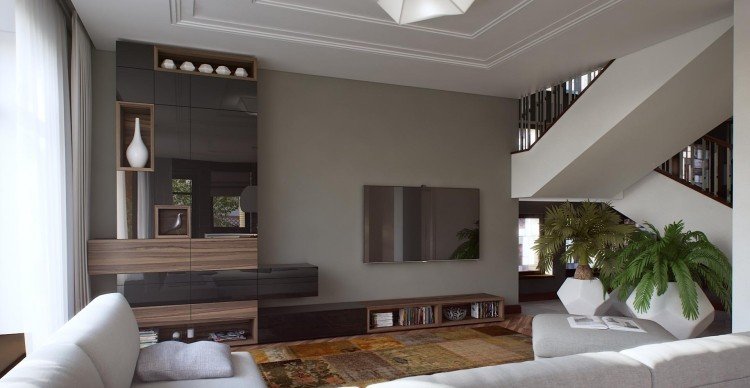 farby obývačky-steny-2015-taupe-tóny-dreva-čierne