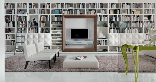 Koncert-knižnica-držiak na televízor-orech