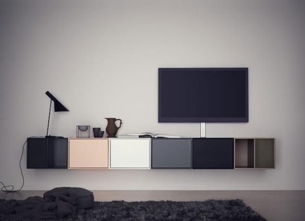 Nábytok do obývačky od poličky na televízor Montana vo farbách bez úchytiek