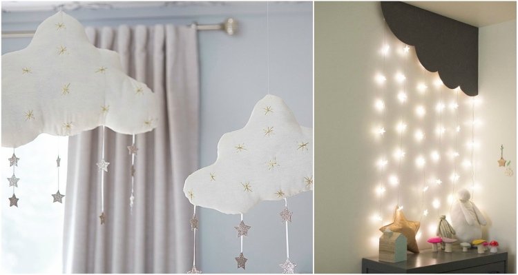 oblaky škôlka detská izba hviezdne svetlá