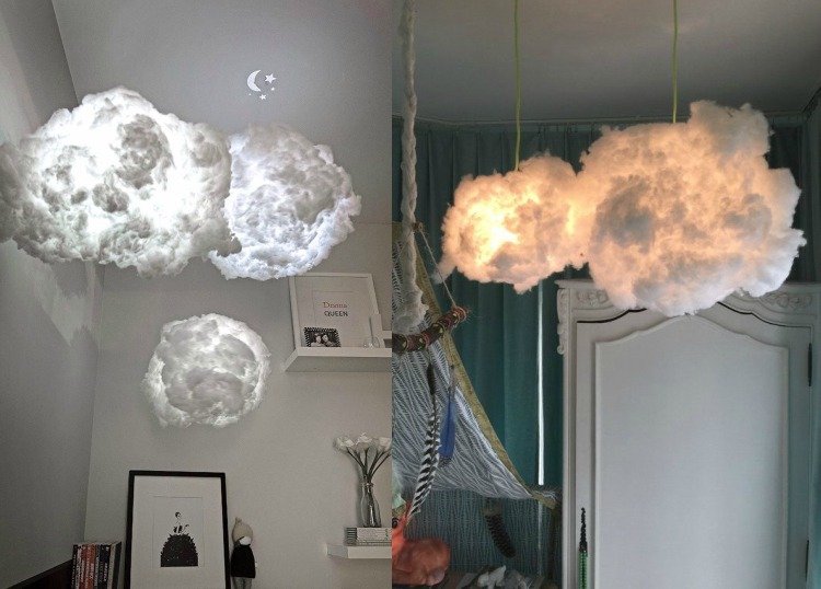 mraky detská izba detská izba prívesok svetlá vata mäkká