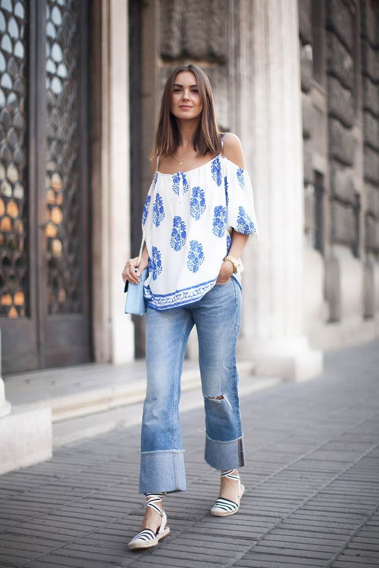 Kombinácia džínsov v lete Prečo nosiť espadrilky