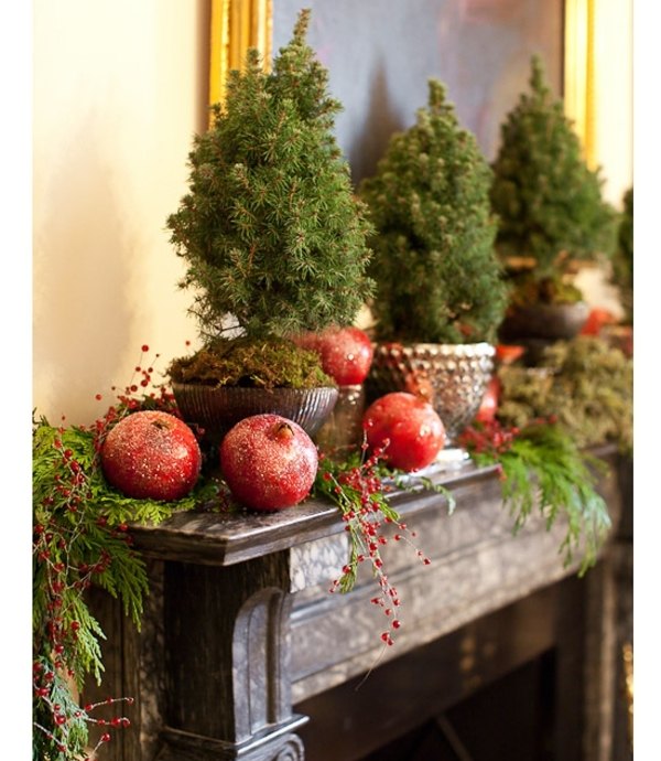 Krídla z prírodných materiálov Thaja rozvetvuje jablká Thaja vetvičky jabĺk tradičný dekor