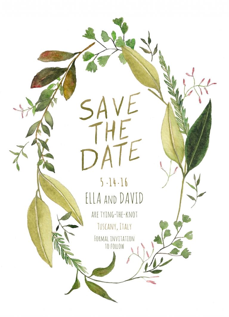 Zeleň svadobné oznámenia nápady recyklácia papiera