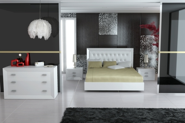 štýlový dizajn spálne pre hostí