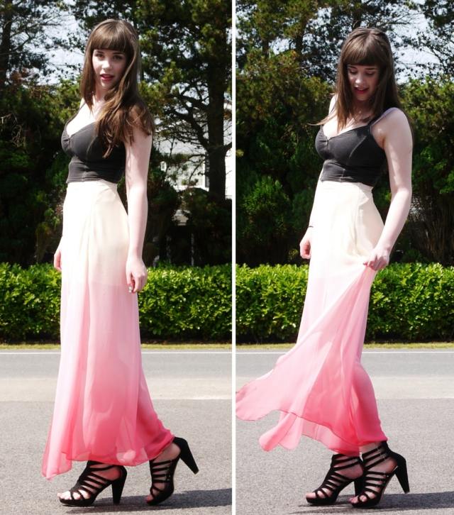 čierno-sandále-čierno-top-pony účes