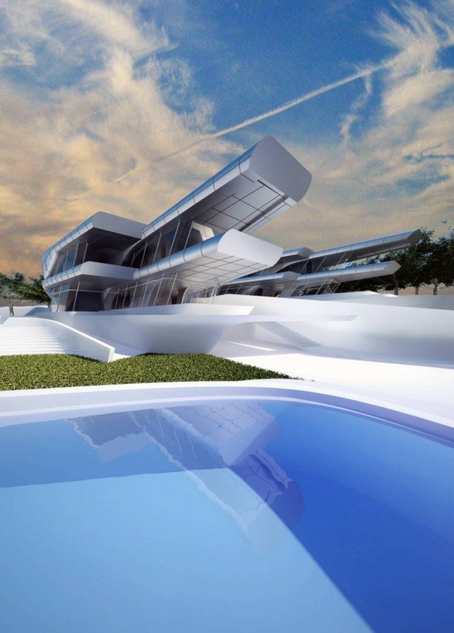 vily nissim singapore-moderné projekty pool-zaha hadid architektúra