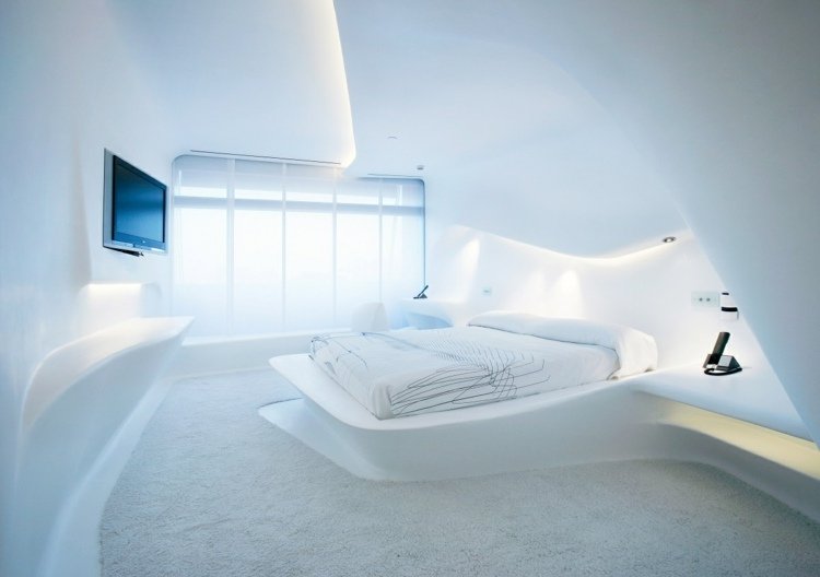 Zaha Hadid Buildings puerte-america-madrid-hotel-minimalisticky-nabytok-biele-spalne
