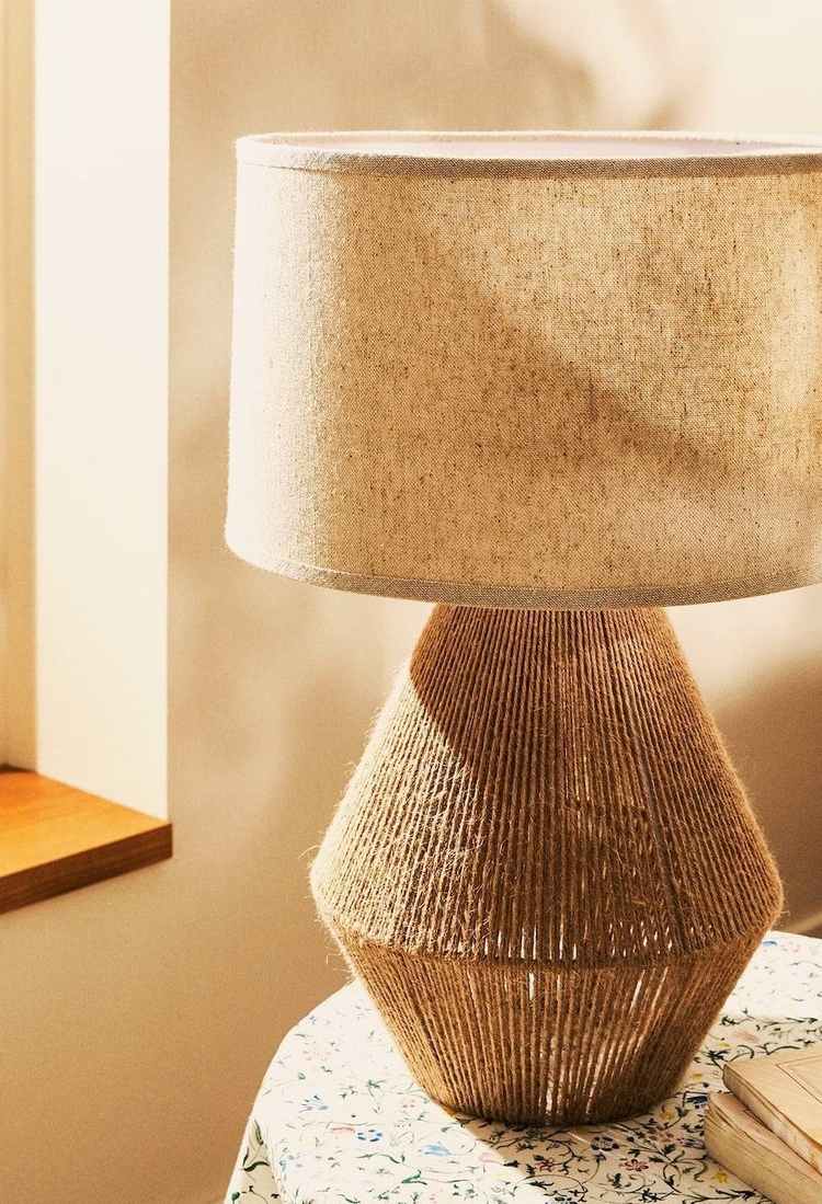 zara obývacia stolová lampa príroda
