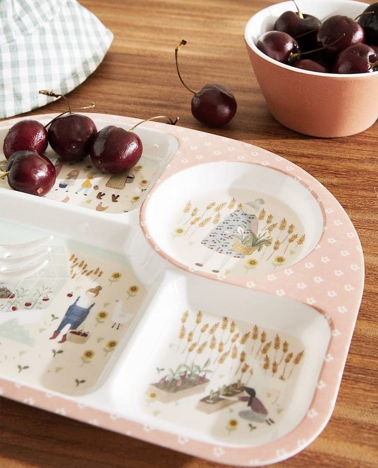 Delený tablet pre deti s motívmi farmy