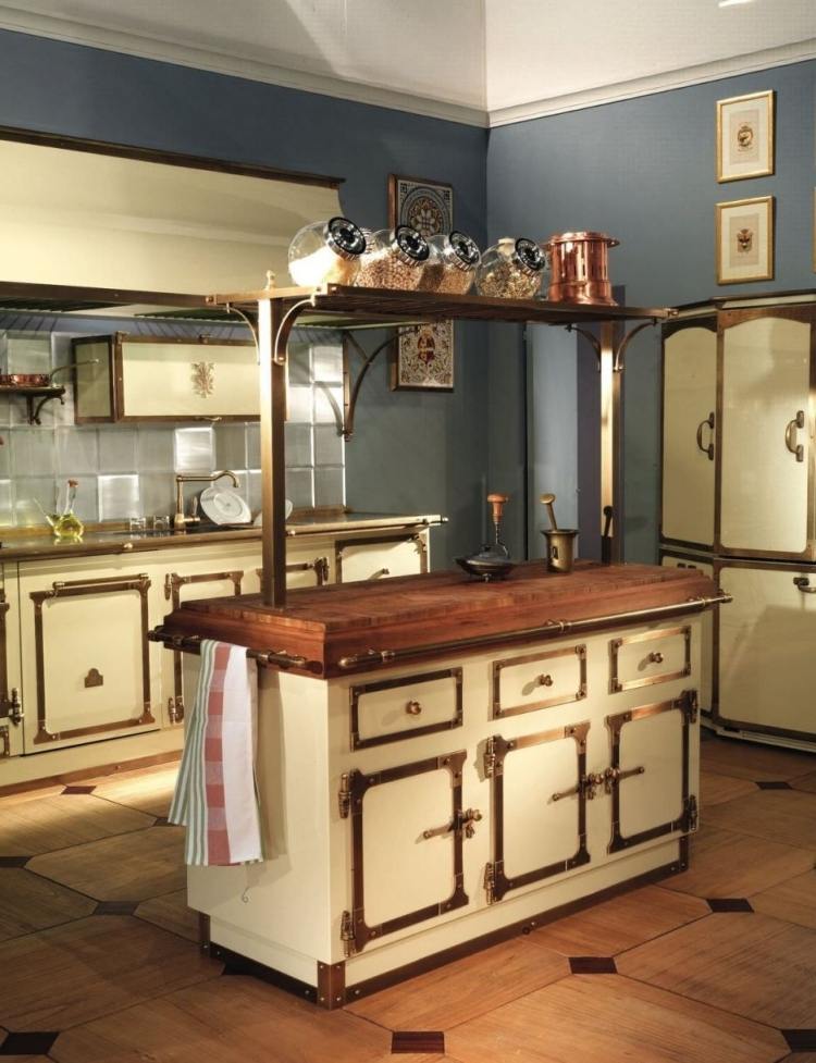 kuchyňa-nábytok v štýle country-vintage-biela-kovové-prvky-retro-masív