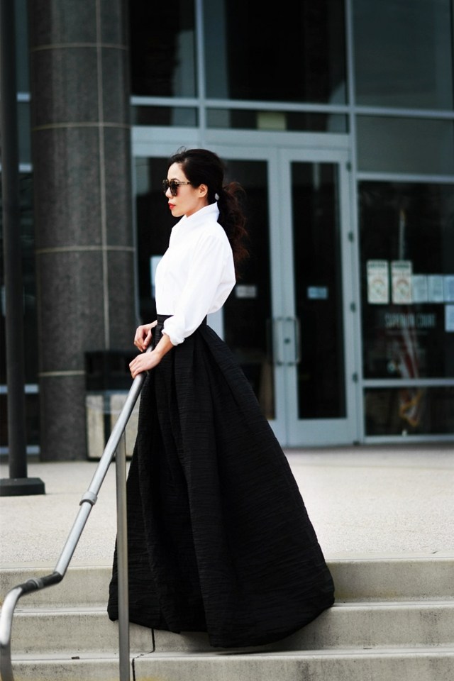 Maxi-sukňa-obchodné-Dresscode-Officebuilding