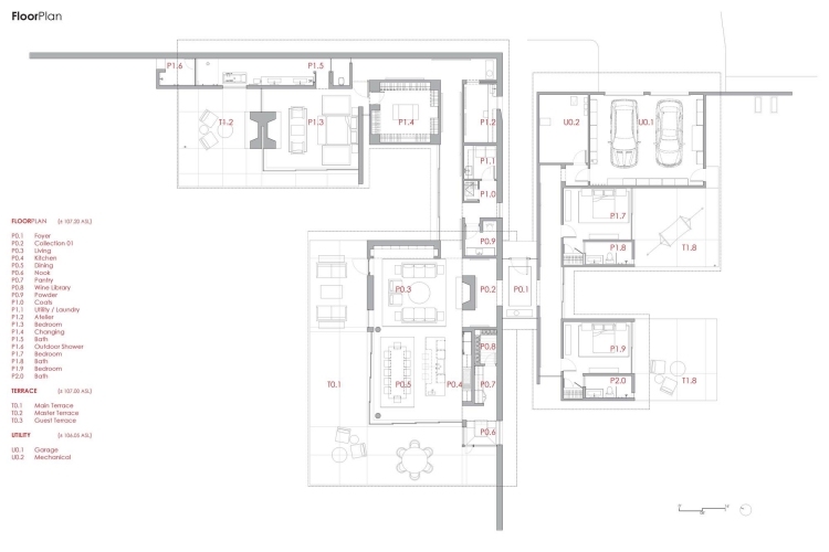 Pôdorys domu architekta moderný pôdorys domu s plochou strechou