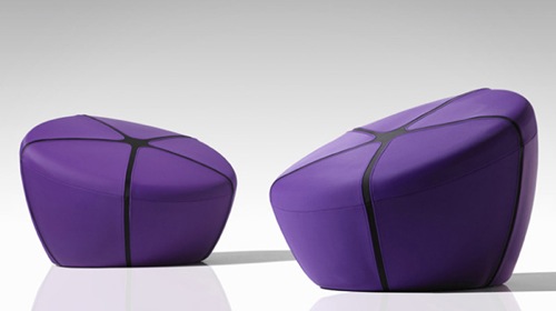 moderný puf purpurový Cecile Makowski modern-poufs-purple-Cecile-Makowski