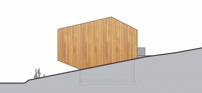 Súčasný dom s dreveným obkladom zo žaluďa postavený na svahu Žaluďový drevený obklad na stavbu súčasného domu na svahu