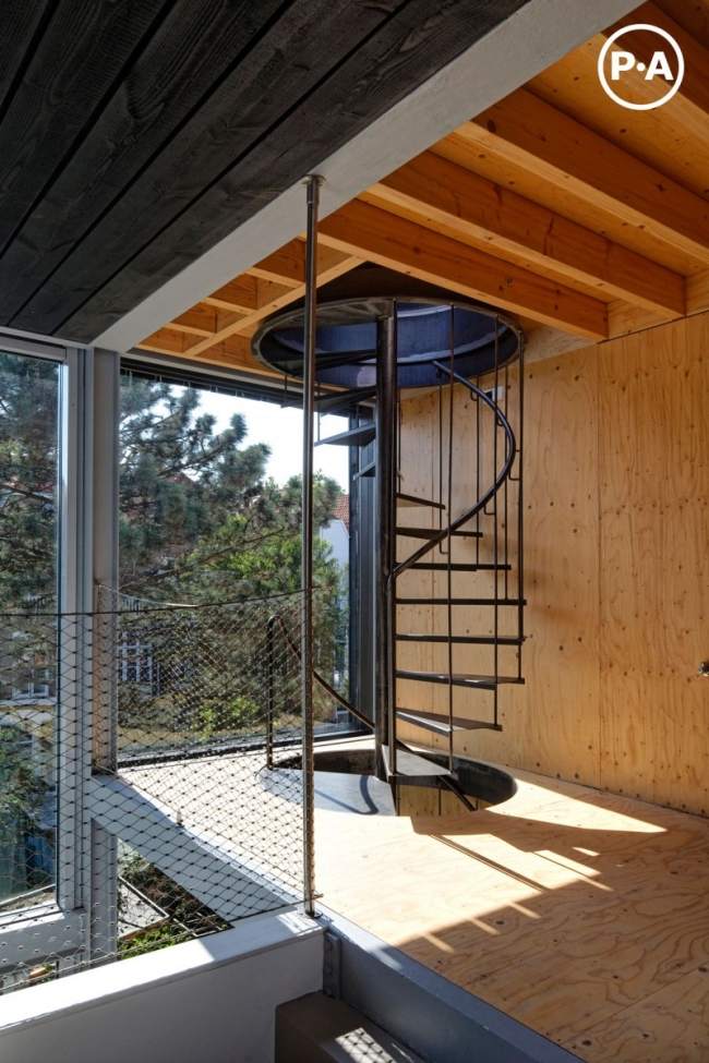 Oceľové točité schodisko-personál Architecture-Haus Haag Holandsko