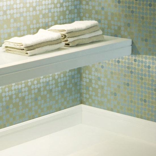 Vodotesné natierateľné podlahové prvky Soklový dizajn bielo-jednoduchý