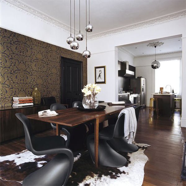 nadčasové klasické stoličky Verner Panton S stolička čierna Klasické stoličky nadčasového dizajnu Stolička Verner Panton S čierna