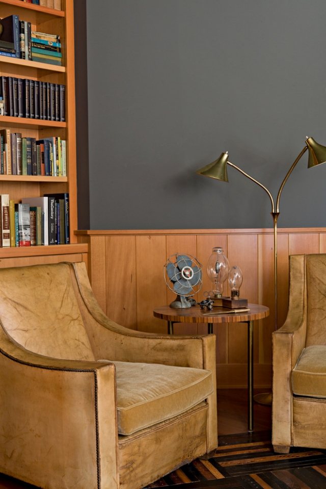 Retro kreslá potiahnuté nápadmi na zariadenie domácej kancelárie z imitácie kože Retro-kreslo-koženka-plážový štýl-domáci-kancelársky-nábytok-nápady