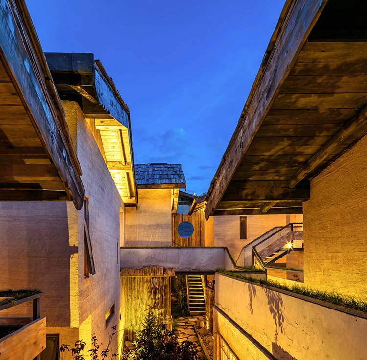 zen design nepriame osvetlenie mimo fasády hotelový dom