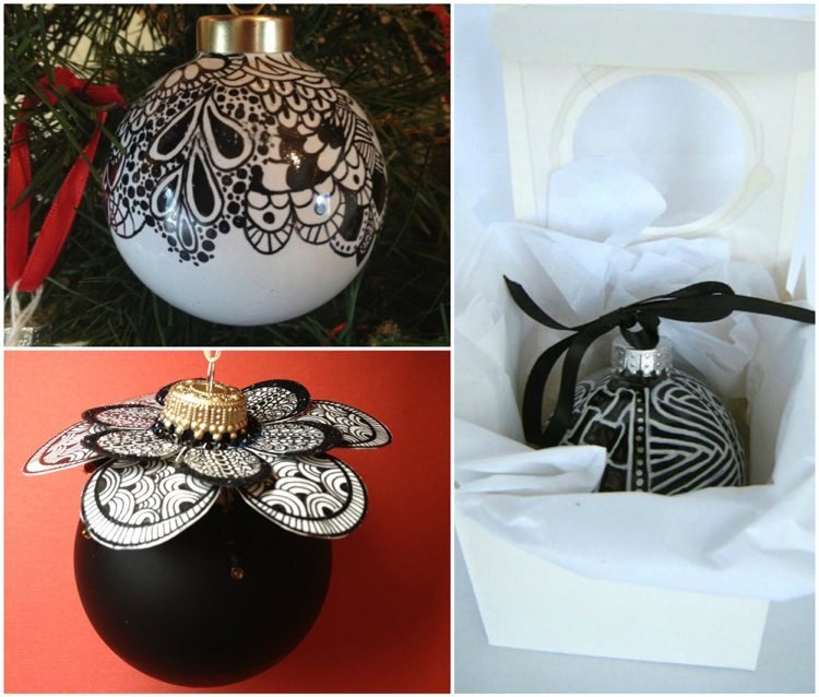 Šablóny zentangle Vianočné darčeky fixka na vianočné stromčeky