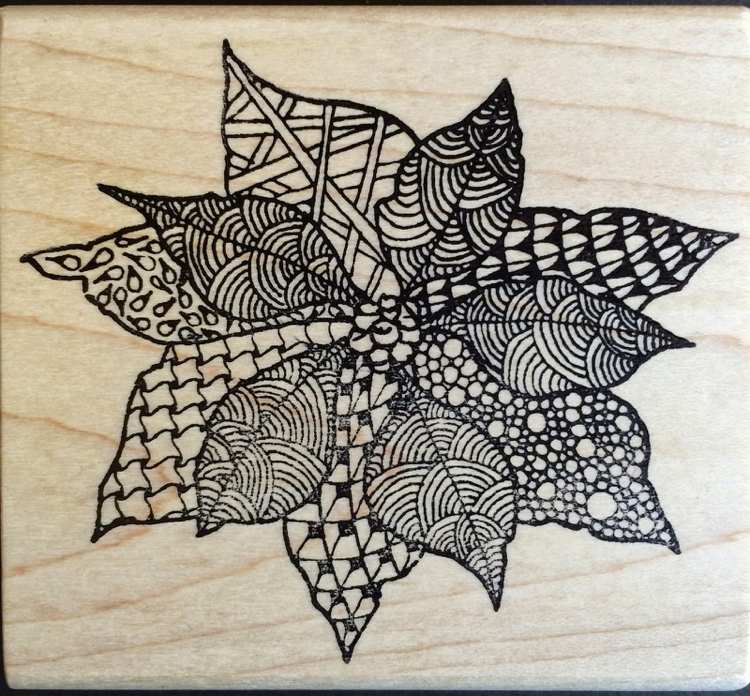 Šablóny zentangle Vianočná vianočná hviezda vianočná pečiatka