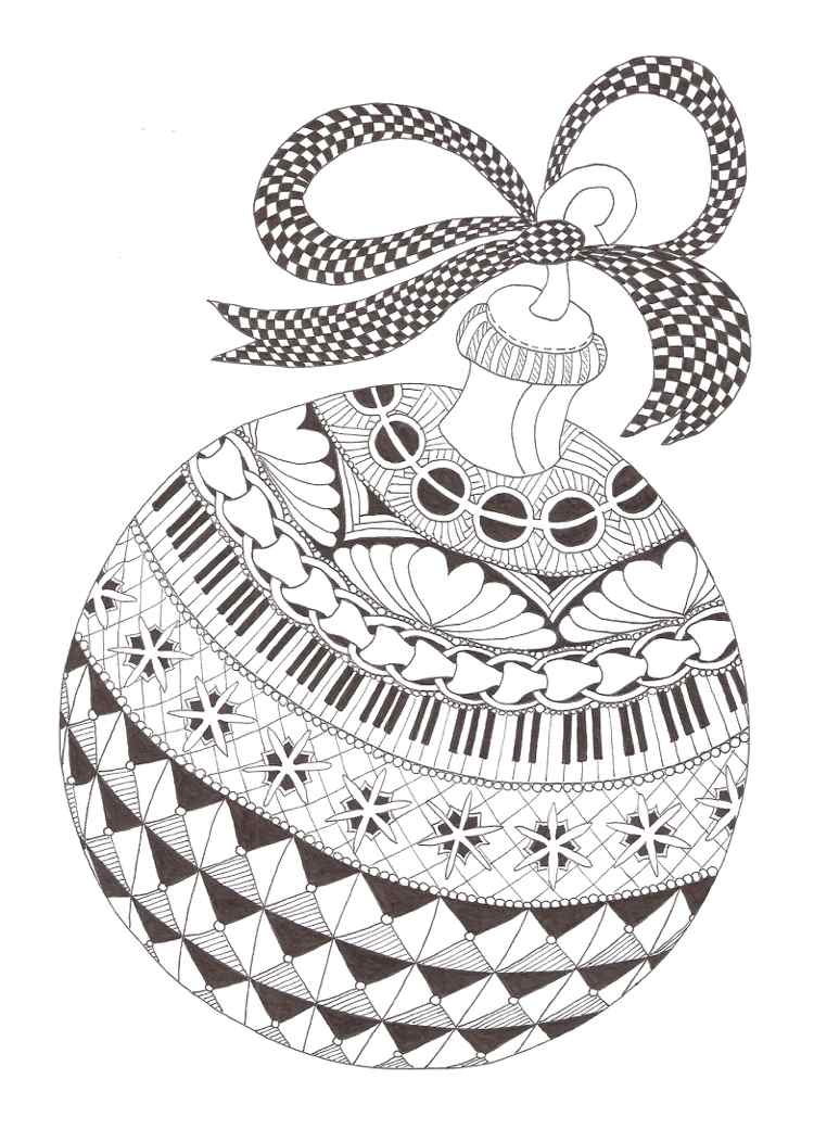 Šablóny Zentangle Vianočné čačky zadarmo