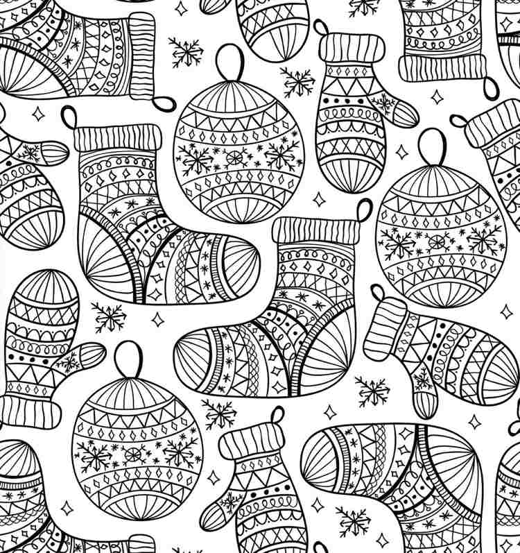 Šablóny zentangle Vianočné pohľadnice so vzorom na sledovanie