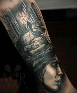 Vlasnik salona za tetoviranje - ANGEL ROSE - insta - @theangelrose - Fotografija gotove tetovaže za web stranicu 2
