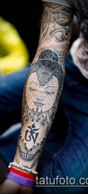 A buddhista tetoválás száma 887 - a minta hűvös változata, amely könnyen használható változtatásra és alkalmazásra tetováló buddhista imaként