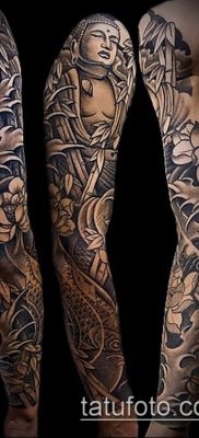 254 -es buddhista tetoválás - a minta exkluzív változata, amely könnyen használható a buddhista szerzetesek tetoválásaként történő megváltoztatására és alkalmazására