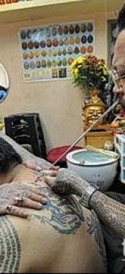 Buddhista tetoválásszám 665 - a minta hűvös változata, amely könnyen használható felülvizsgálatra és alkalmazásra buddhista tetováló amulettekként