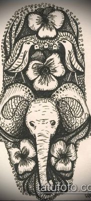 Fotó indiai tetoválás (jelentése) - példa rajz - 054