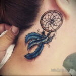 Photo of a tattoo with a dreamcatcher 11/22/2020 №028 -Dreamcatcher tattoo-