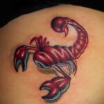 Photo of a colored scorpion tattoo 01/16/2021 №0010 -color tattoo scorpion-