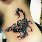 Photo Scorpion tattoo on neck 01/16/2021 №0043 -scorpion tattoo on neck-