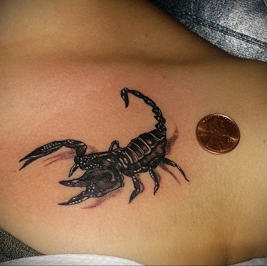 Photo of a small scorpion tattoo 01/16/2021 №0020 -little scorpion tattoo-