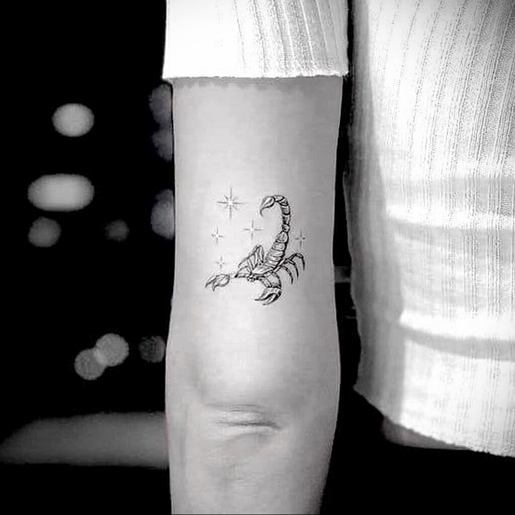 Photo of a small scorpion tattoo 01/16/2021 №0016 -little scorpion tattoo-