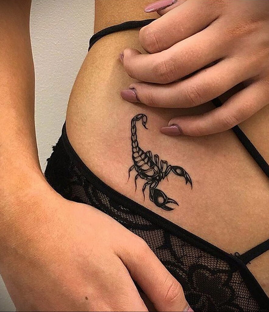 Photo of a mini scorpion tattoo 16.01.2021 №0017 -mini scorpion tattoo-