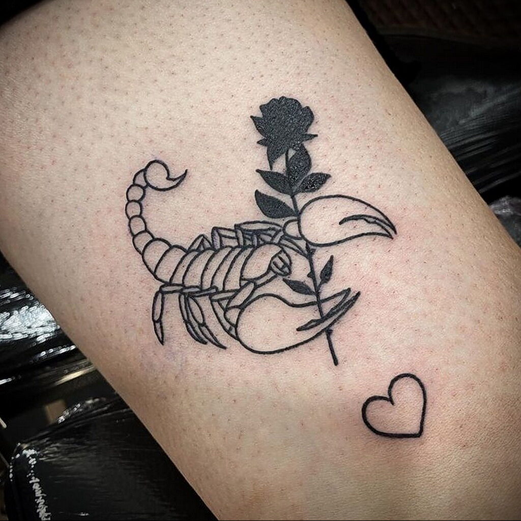 Photo of a mini scorpion tattoo 16.01.2021 №0005 -mini scorpion tattoo-