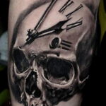 صورة وشم جمجمة وساعة 19.01.2021 №0042 - وشم -